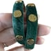 Tory Burch wrap gold tone and green fur bracelet