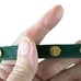 Tory Burch wrap gold tone and green fur bracelet