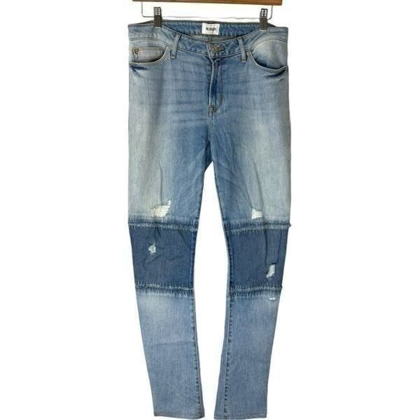 Hudson Midrise MIA Skinny Patchwork Jeans Size 29