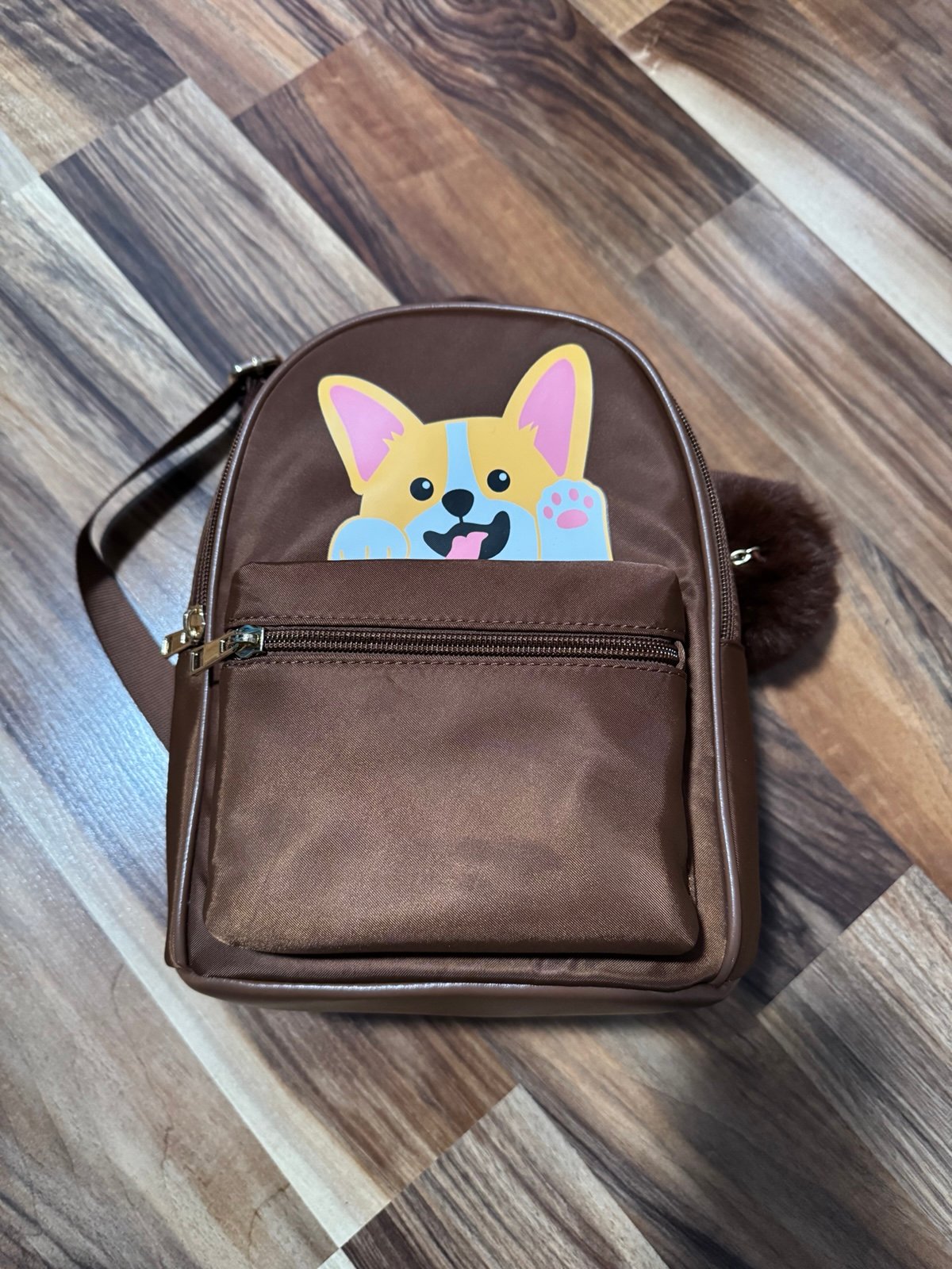 Like Dreams -Cute Corgi Waving Hi Mini Backpack
