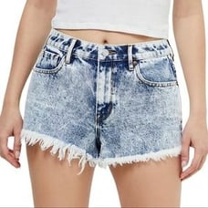PacSun Acid Wash High Rise Festival Denim Shorts