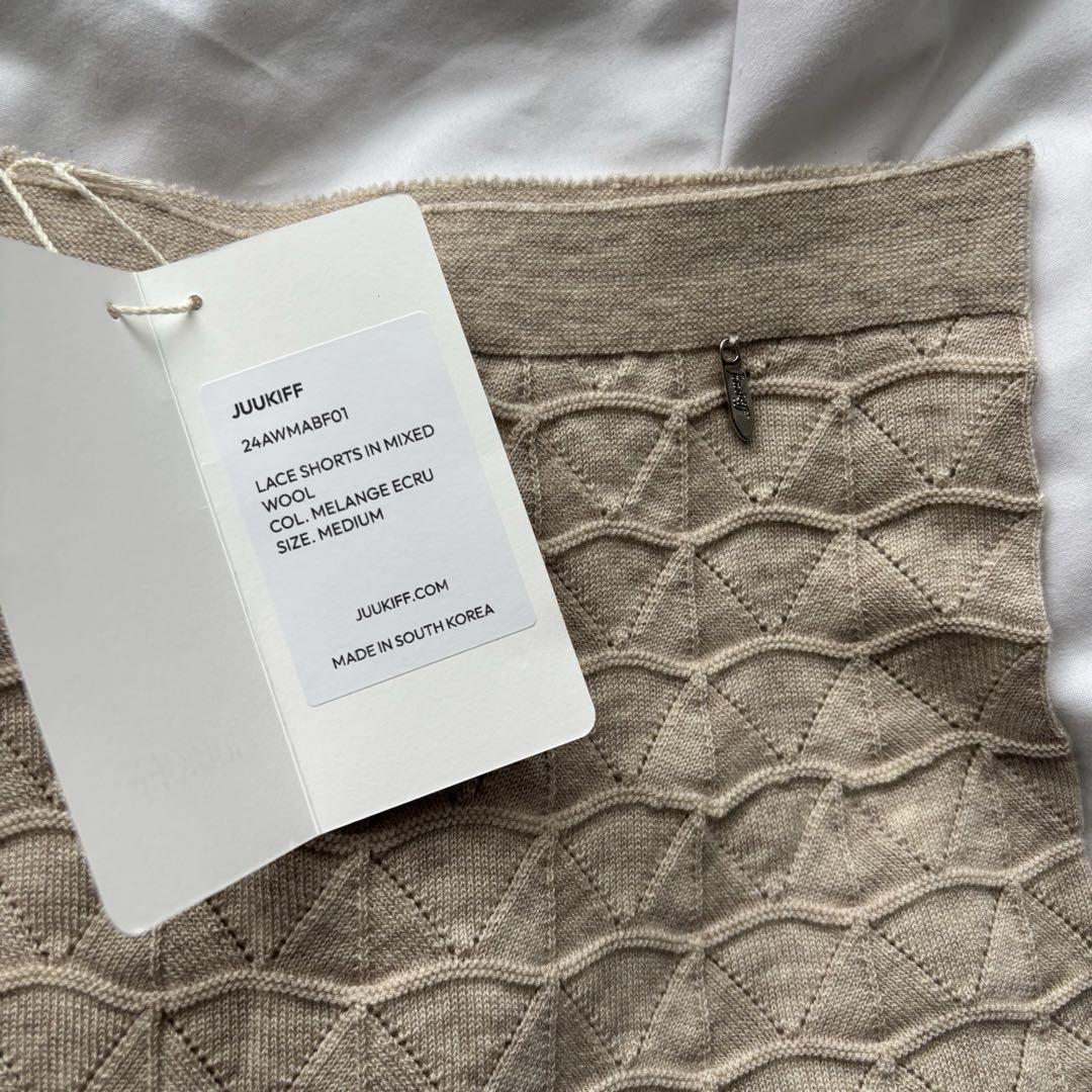 New JUUKIFF LACE SHORTS IN MIXED WOOL