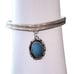 Oval Sleeping Beauty Dangling Charm Handcrafted Cuff Bracelet Adjustable Size