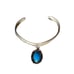 Oval Sleeping Beauty Dangling Charm Handcrafted Cuff Bracelet Adjustable Size