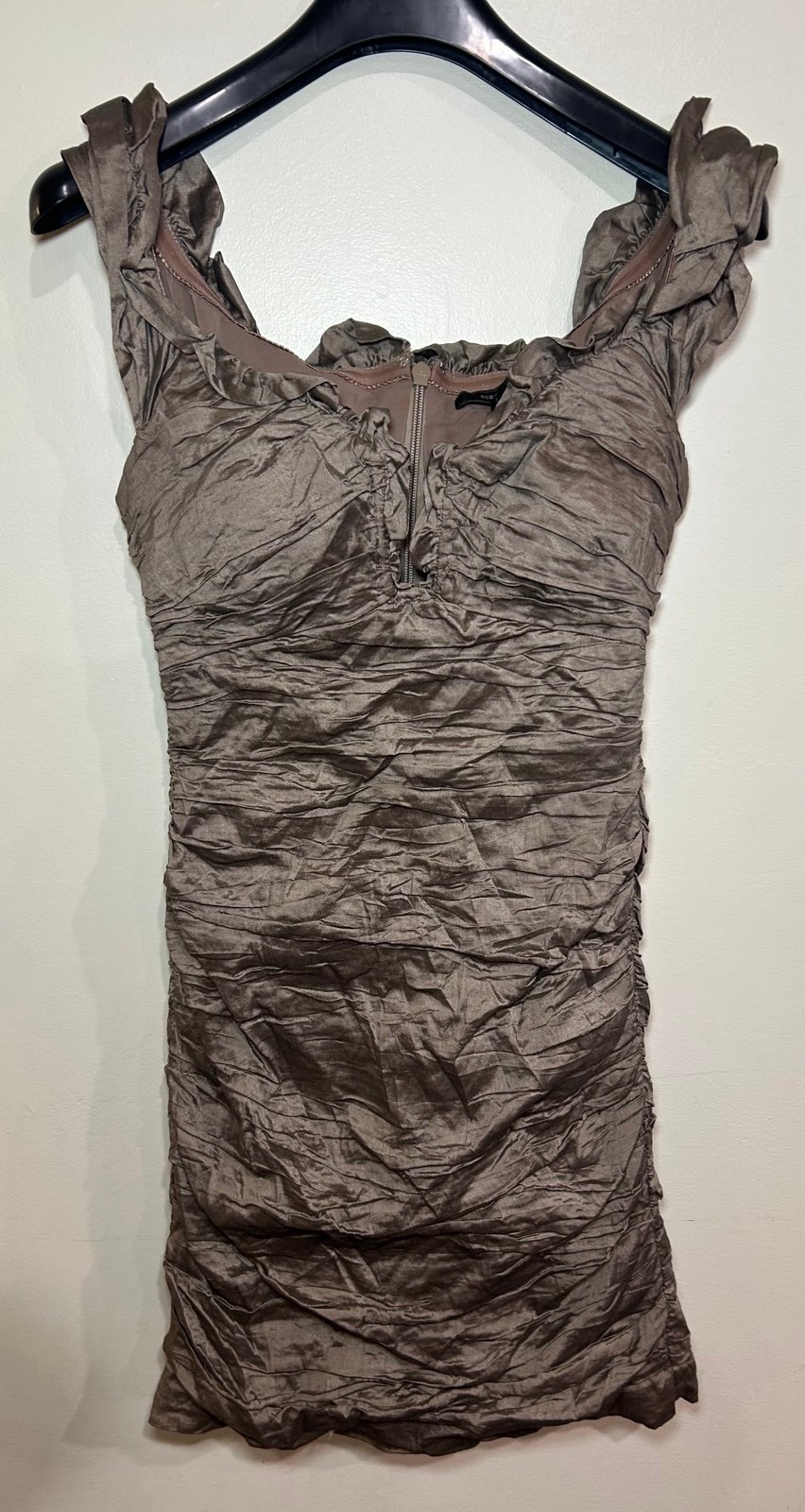 NWOT BCBGMAXAZRIA FATIGUE POLY SLEEVELESS DRESS MIT6G718/M401 SIZE 10