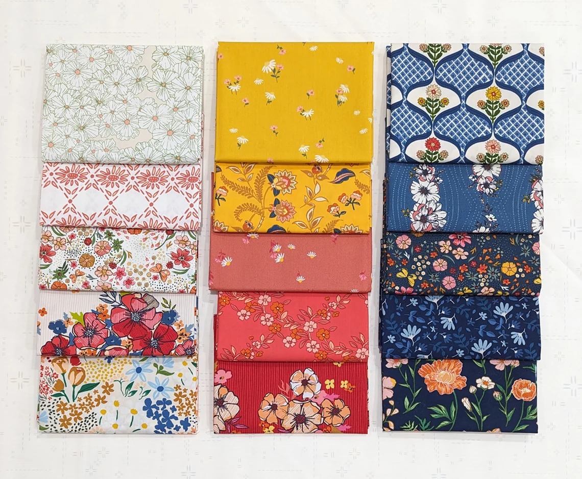 Flower Fields 15 Fat Quarter Bundle, Art Gallery Fabrics