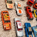 Vintage Hotwheels Cars with carrying cas