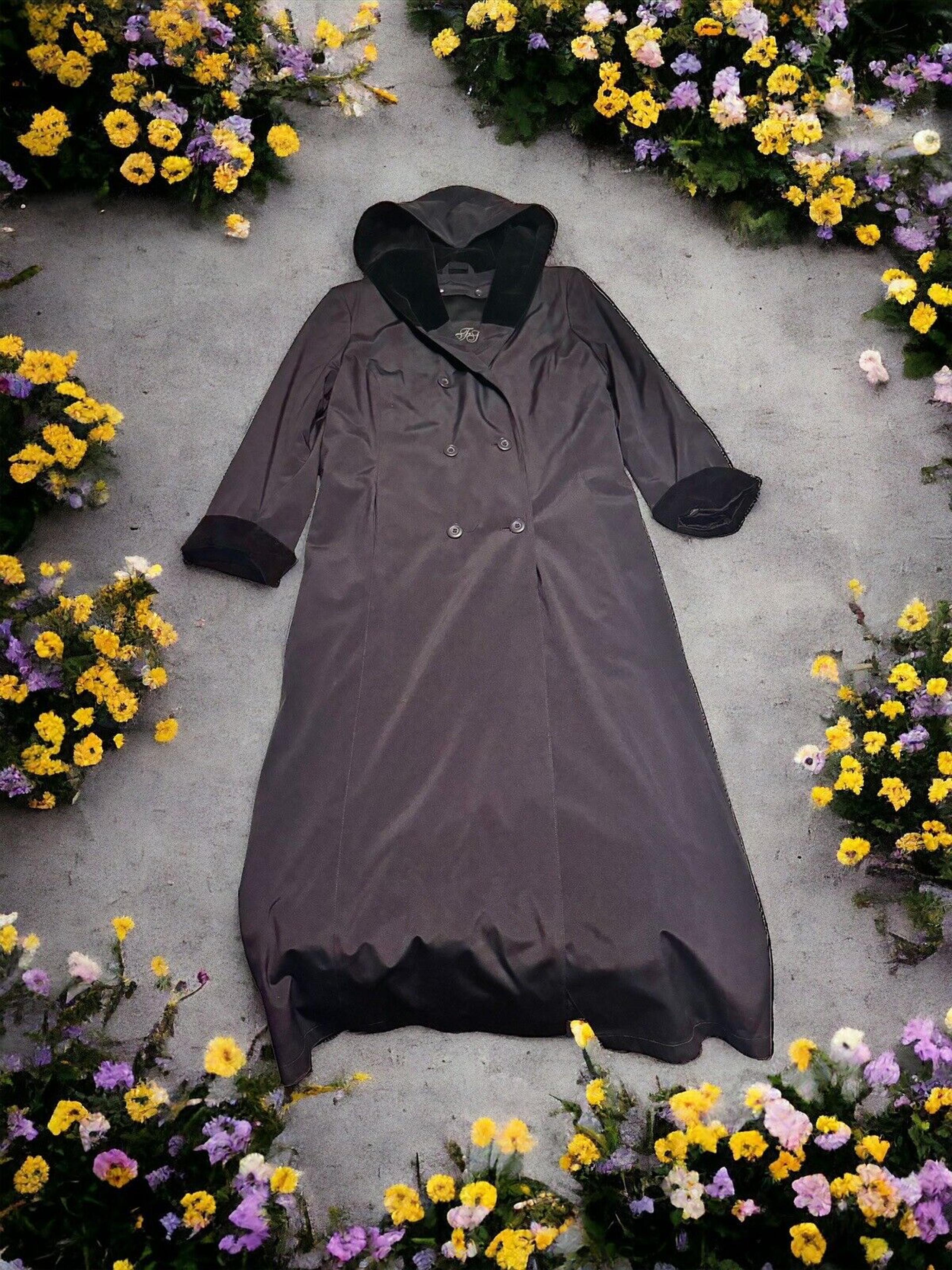 FLEET STREET Lined Trench Coat, All Season duster, Women’s Size 8, Eggplant/Wi