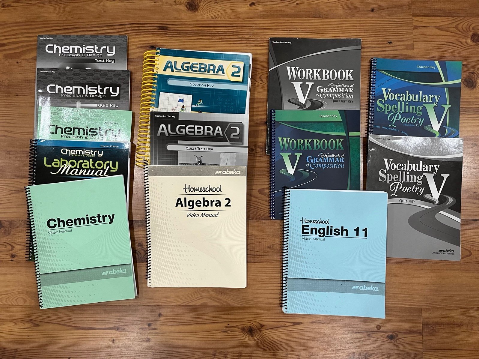 Abeka High School Set - Chemistry, Algebra 2, English 11