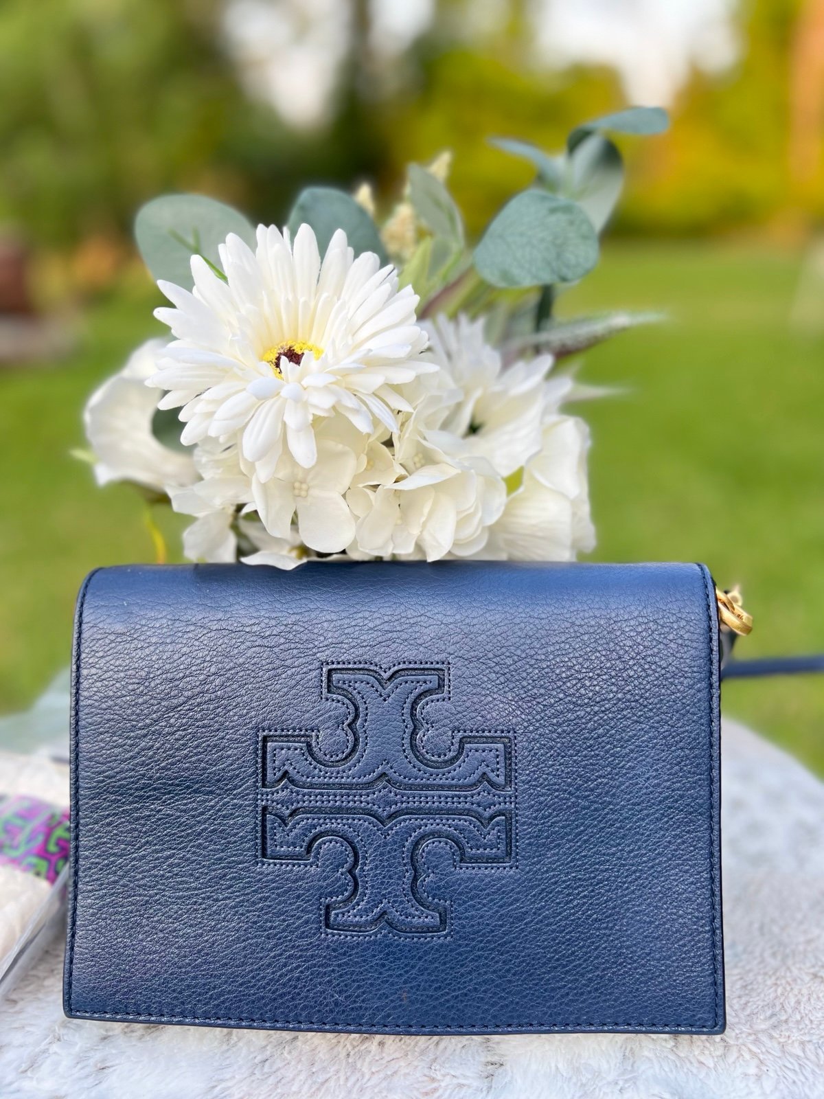 Tory Burch Navy Blue Crossbody bag
