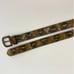 Berge Genuine Leather Snake Skin Belt Brown/Black Made in Italy Size S