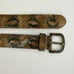 Berge Genuine Leather Snake Skin Belt Brown/Black Made in Italy Size S