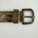 Berge Genuine Leather Snake Skin Belt Brown/Black Made in Italy Size S