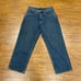 Vintage Anchor Blue Baggy Loose Casual Skater Y2K Denim Jeans Trousers Men 31x30