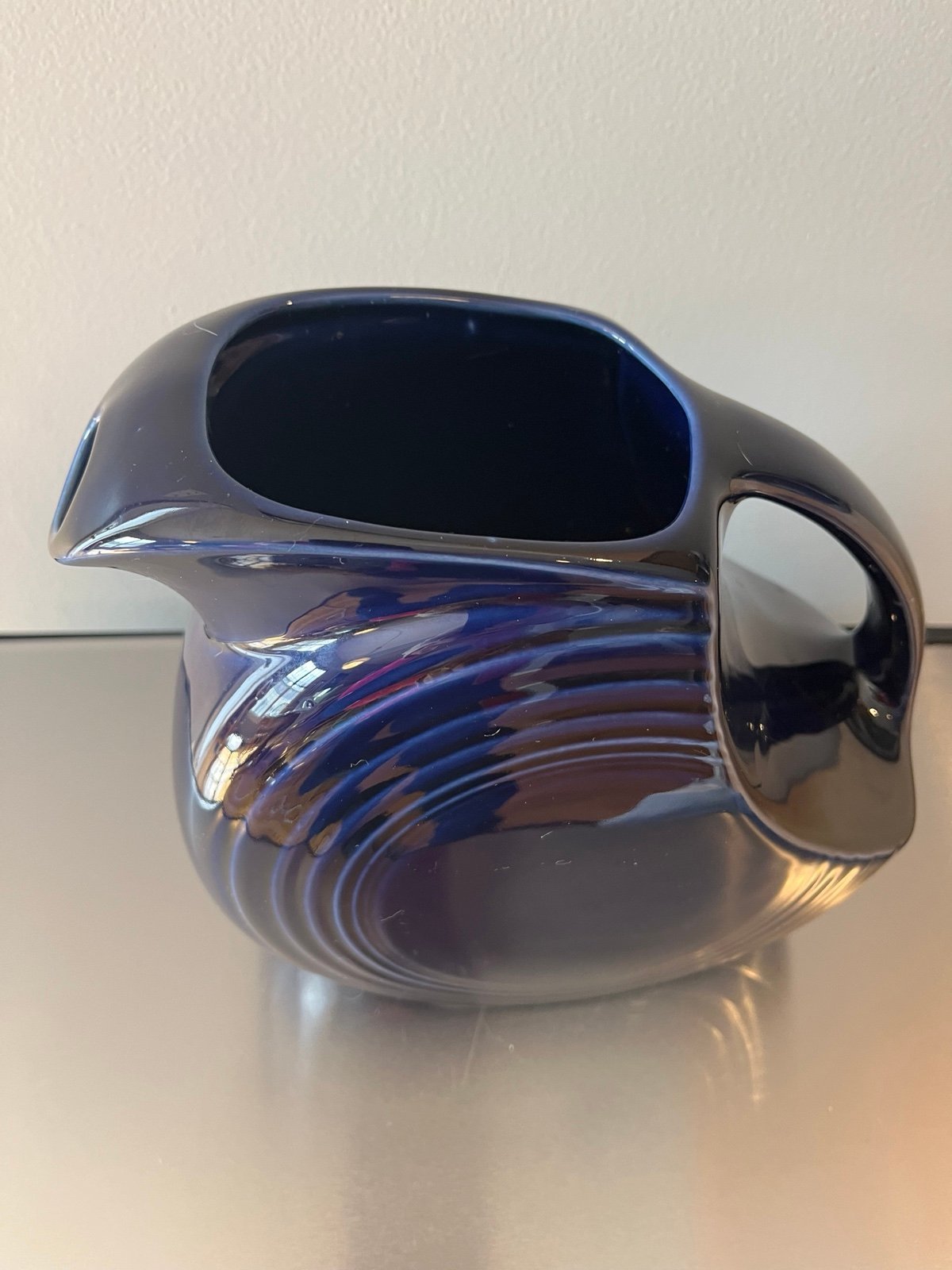Fiestaware navy water pitcher