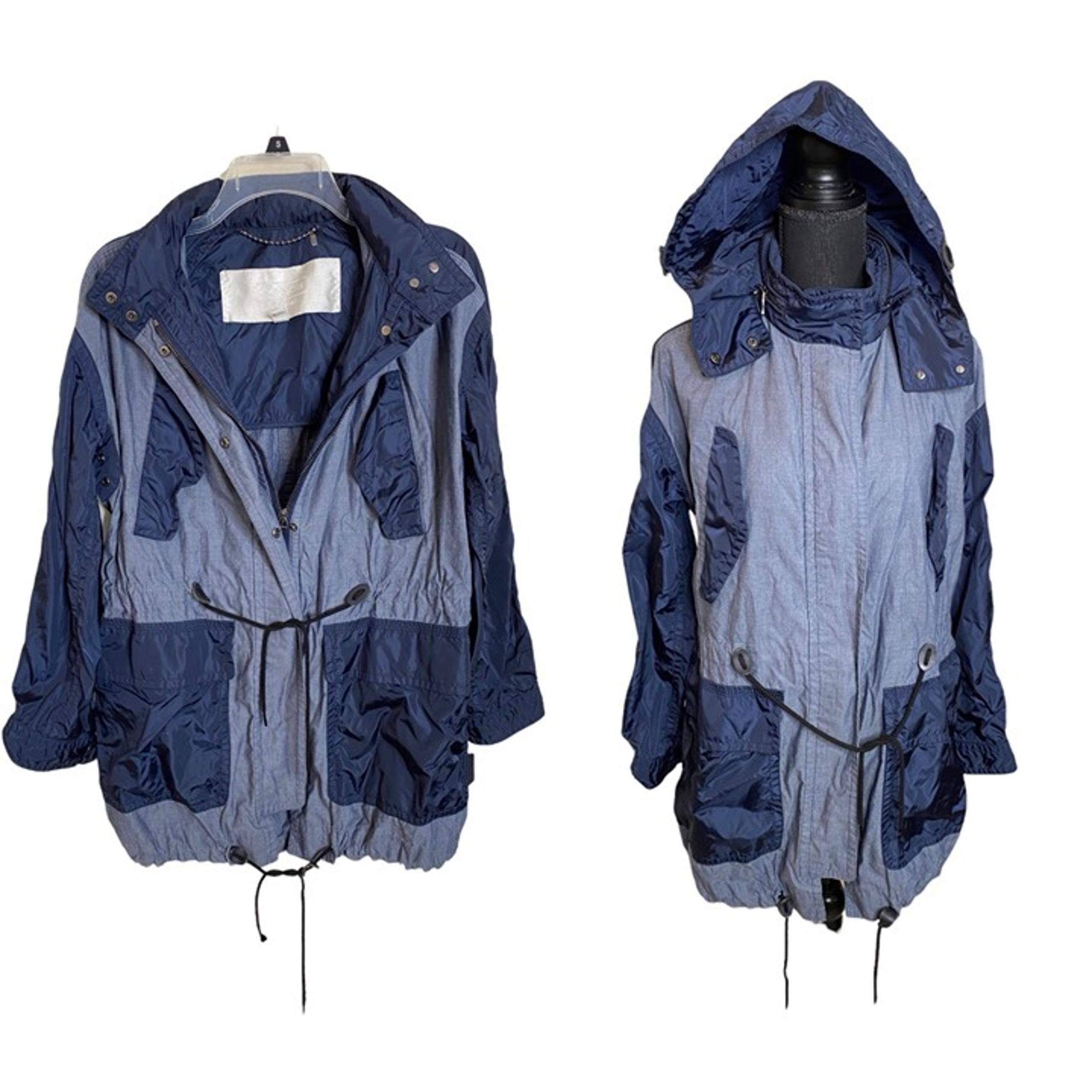 Coach RARE blue windbreaker hooded jacket lightweight rain jacket
