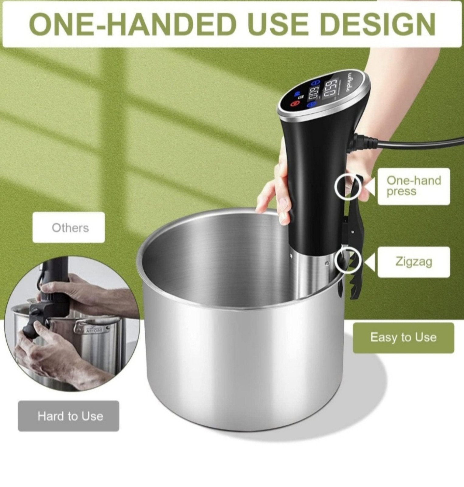 Sous Vide, Sous Vide Cooker 1100W IPX7 Waterproof Thermal Immersion Circulator.