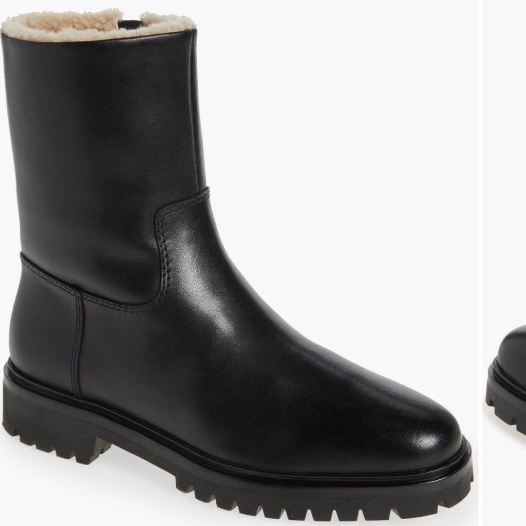 NEW Loefler Randall Damian Genuine Shearling boots black size 8.5