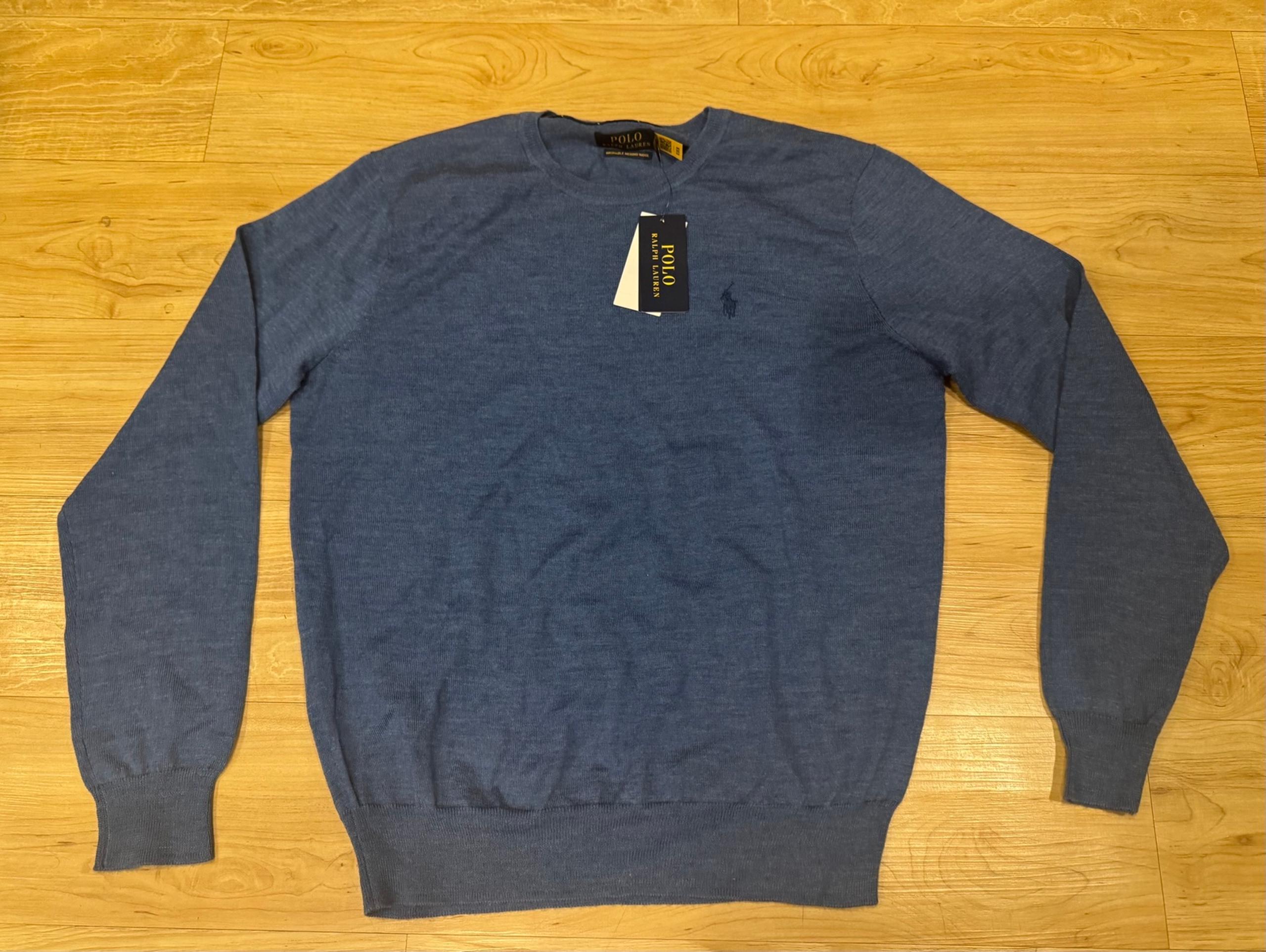 Polo Ralph Lauren Men’s Signature Pony Washable Merino Wool Sweater Blue NWT S