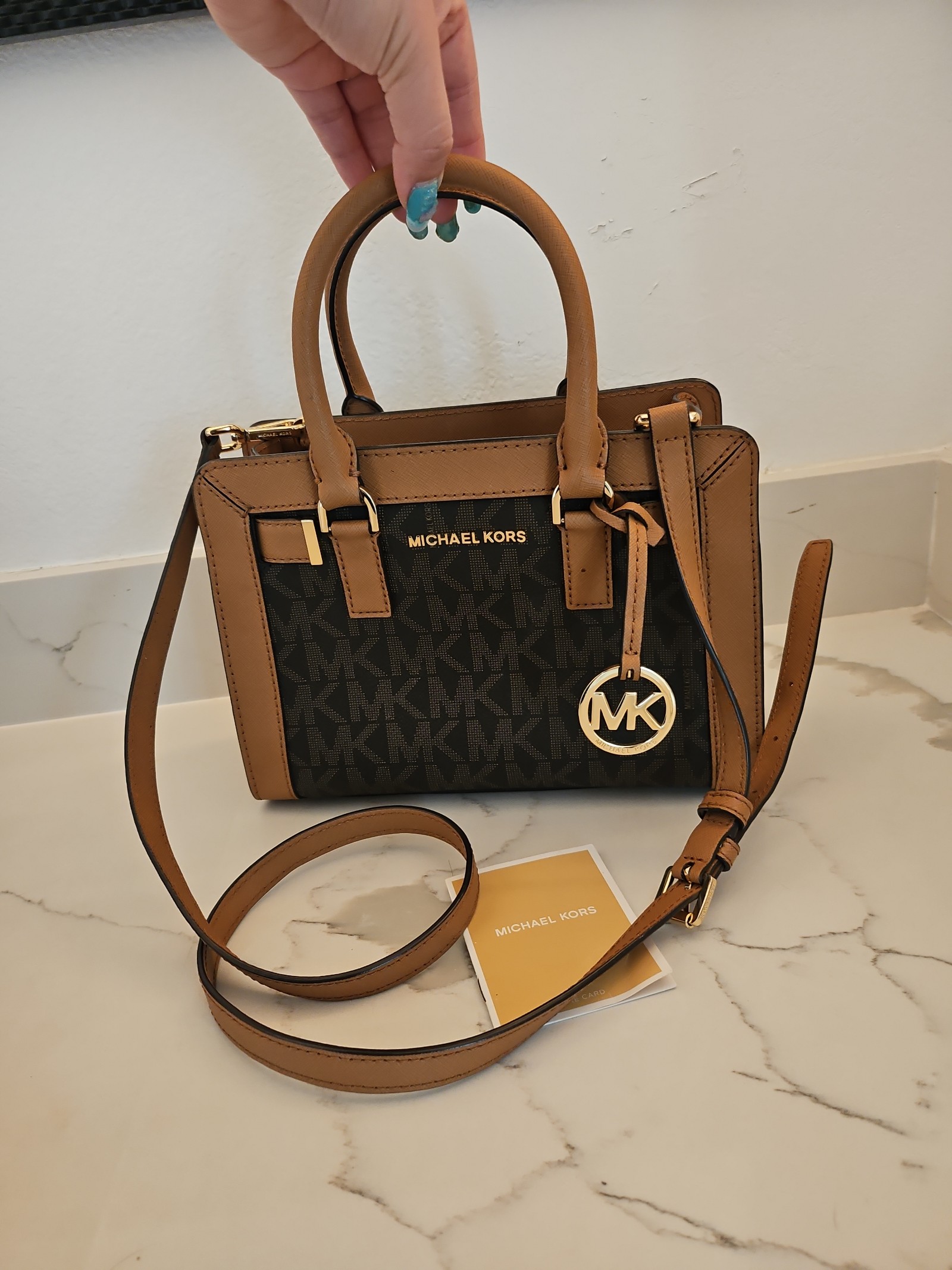 Michael Kors Dillon Small Satchel Leather Brown handbag