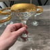 Vintage Crystal With Gold Trim Martini bar Glasses Set of 6 From Germany 2002