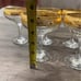 Vintage Crystal With Gold Trim Martini bar Glasses Set of 6 From Germany 2002