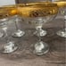 Vintage Crystal With Gold Trim Martini bar Glasses Set of 6 From Germany 2002