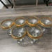 Vintage Crystal With Gold Trim Martini bar Glasses Set of 6 From Germany 2002