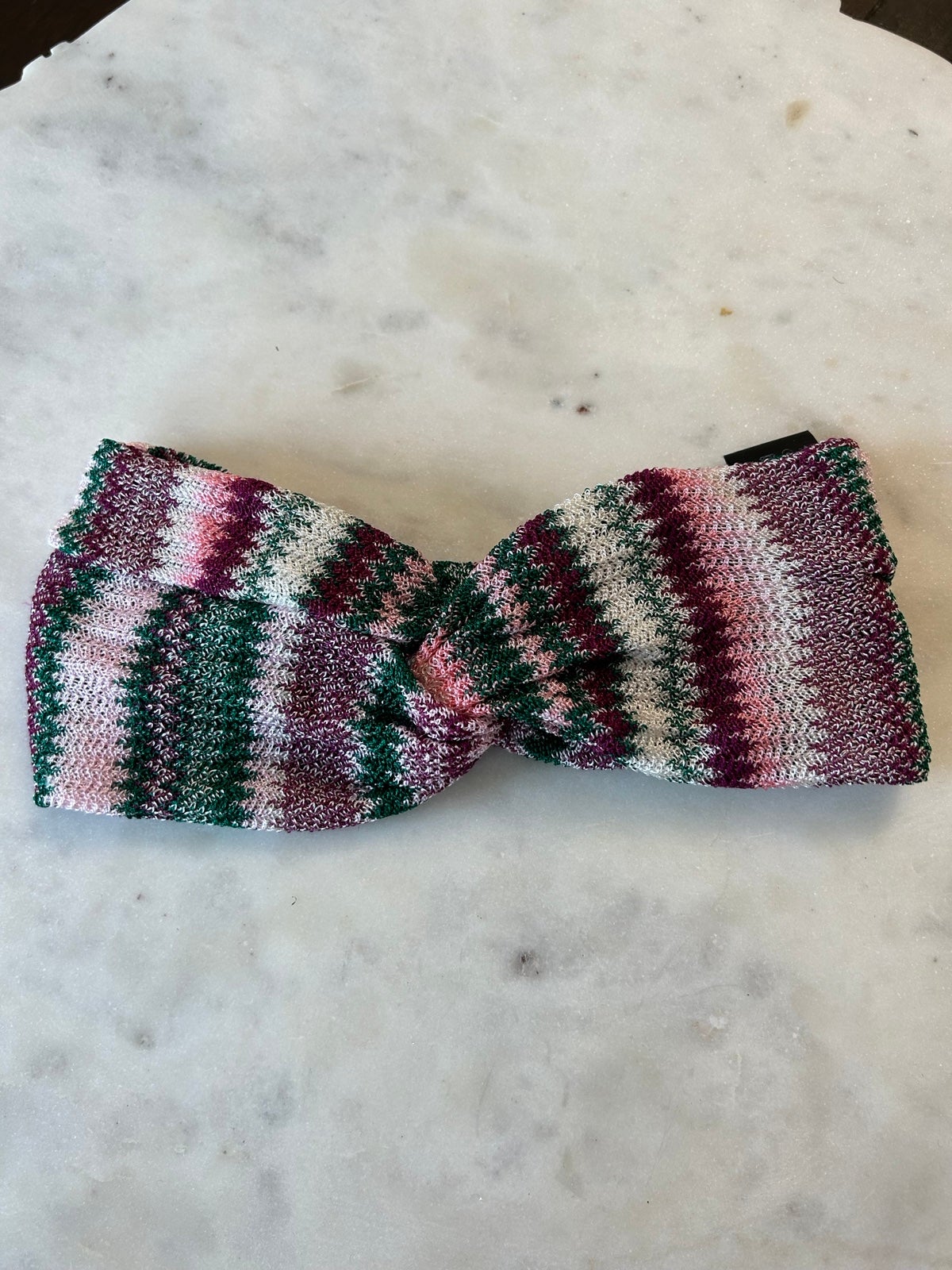 MISSONI Lamé 100% Viscos headband, multi colored. Super Elegant & trendy