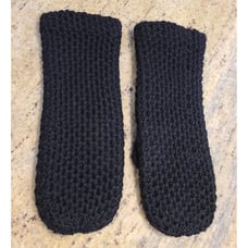 Vintage Size XL Wool? Cashmere? Angora? Black 11 Long Knit Mittens
