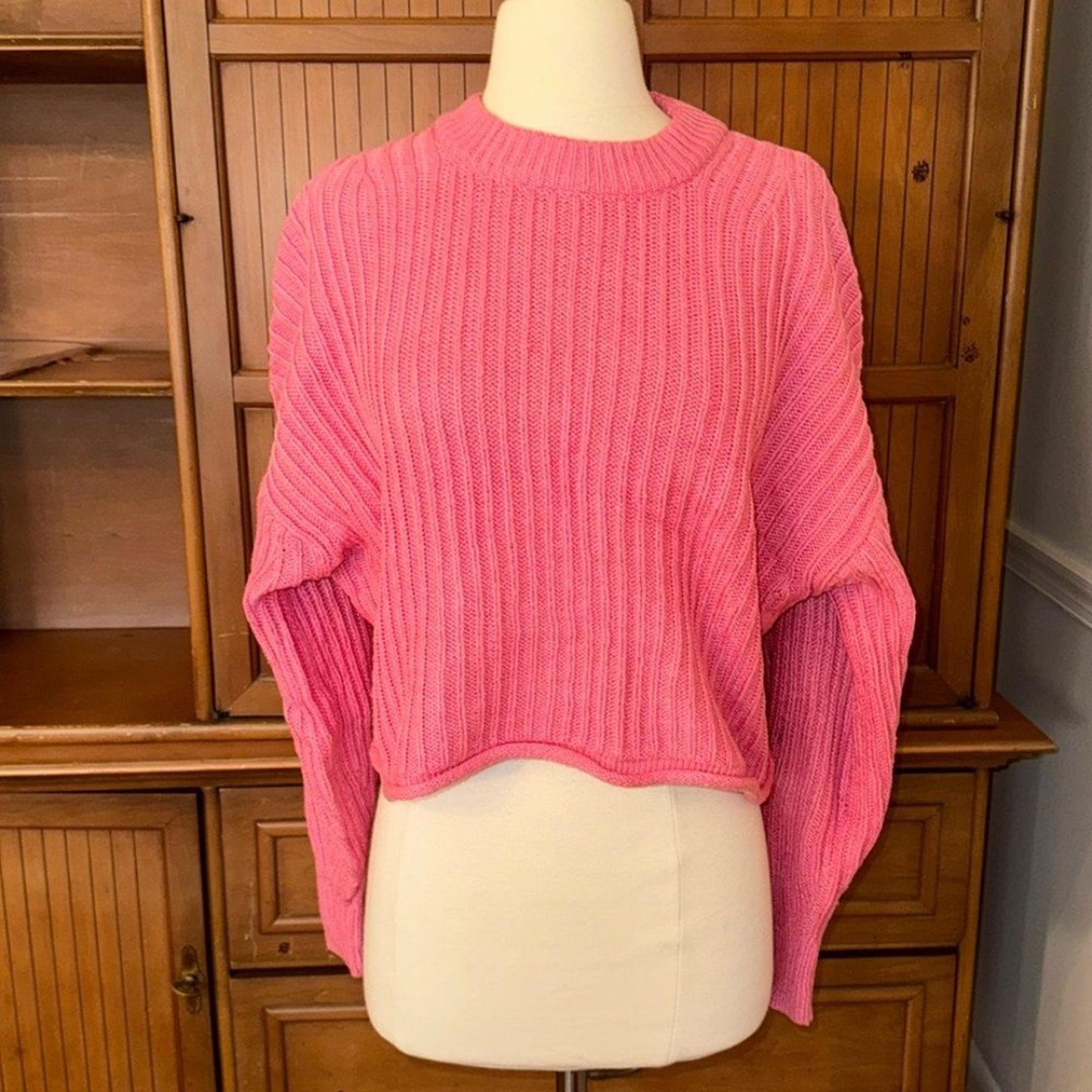 ALC Cashmere Blend Ribbed Crewneck Sweater, Size XS