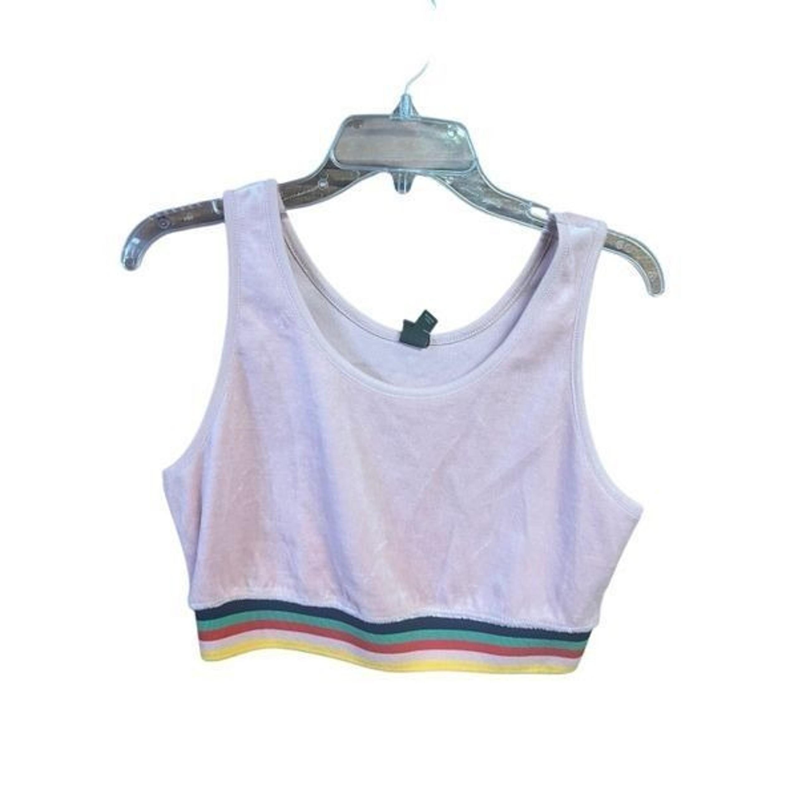 Wild Fable Velour Crop Halter Top Rose Sz M NWT