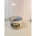 Vtg Takahashi Speckled Stoneware Flower Pot Planter Floral Flower Transfer