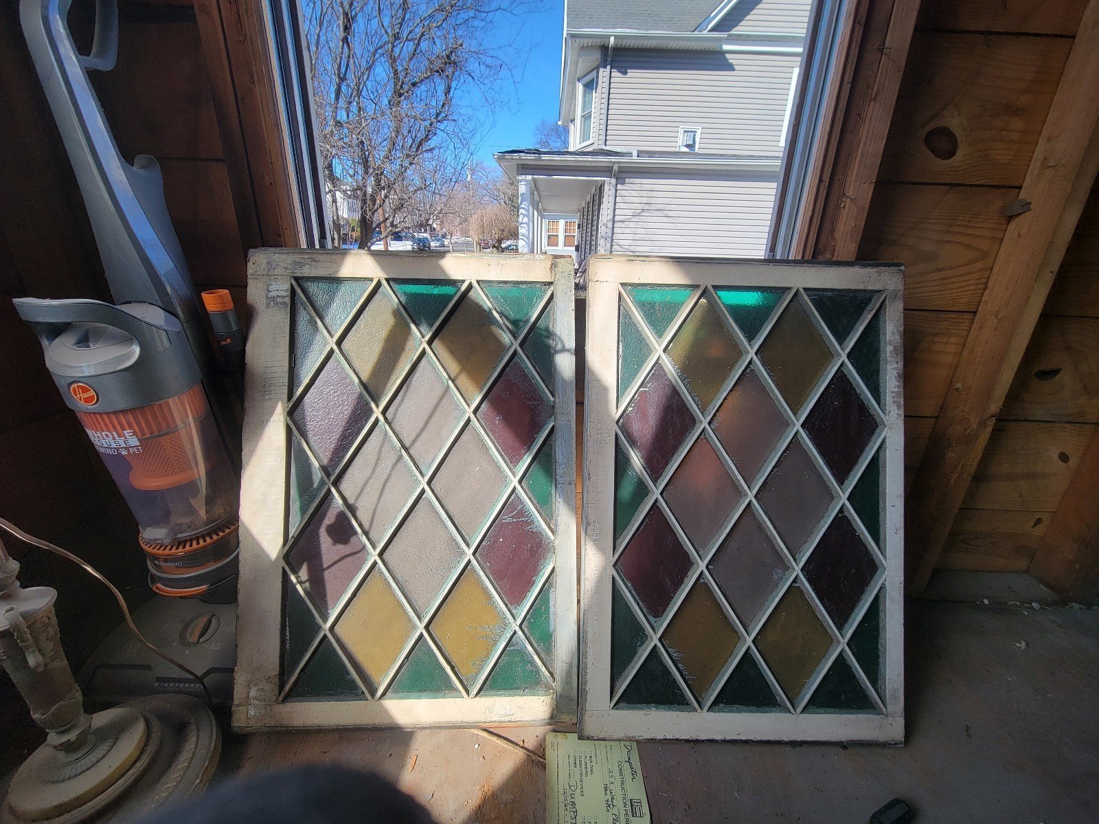 1900s stained glass window doors
