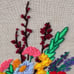 Vintage Crewel Floral Framed Wall Art
