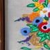 Vintage Crewel Floral Framed Wall Art