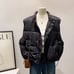 Black down vest with buttons