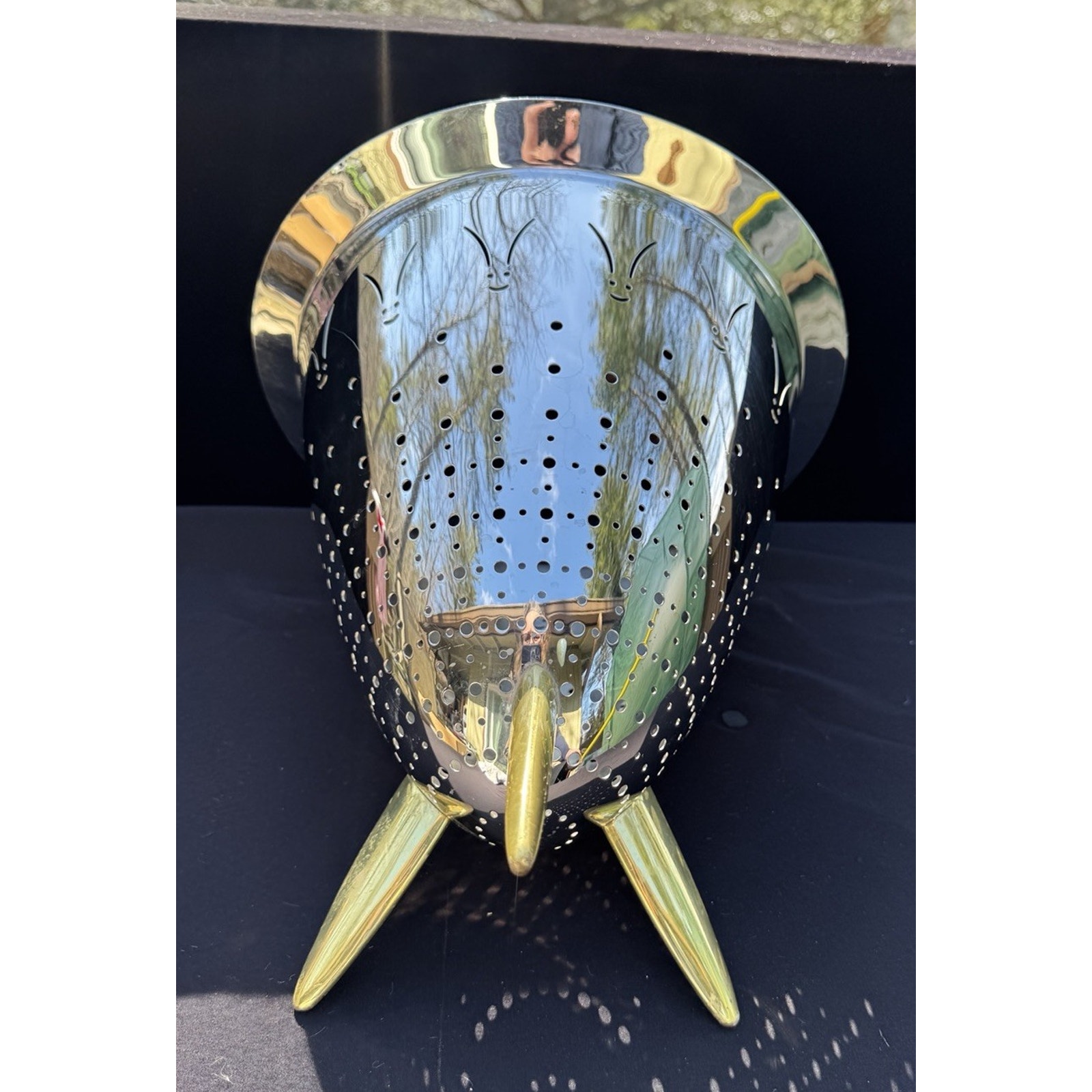 Rare Alessi X Starck large Max le chinois Colander Designed by Philippe Starck