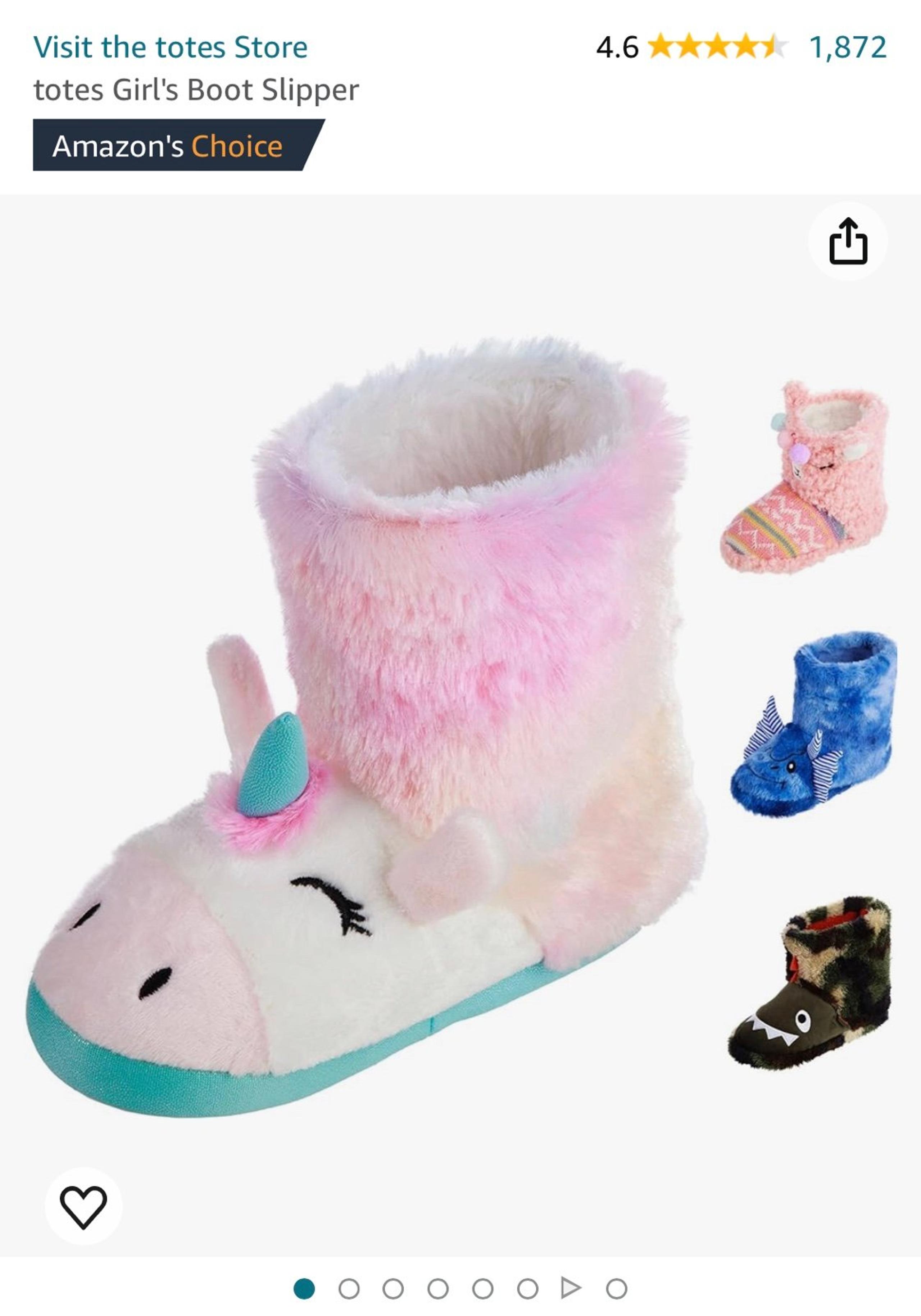 Totes Unicorn Slippers Toddler size 9 - 10