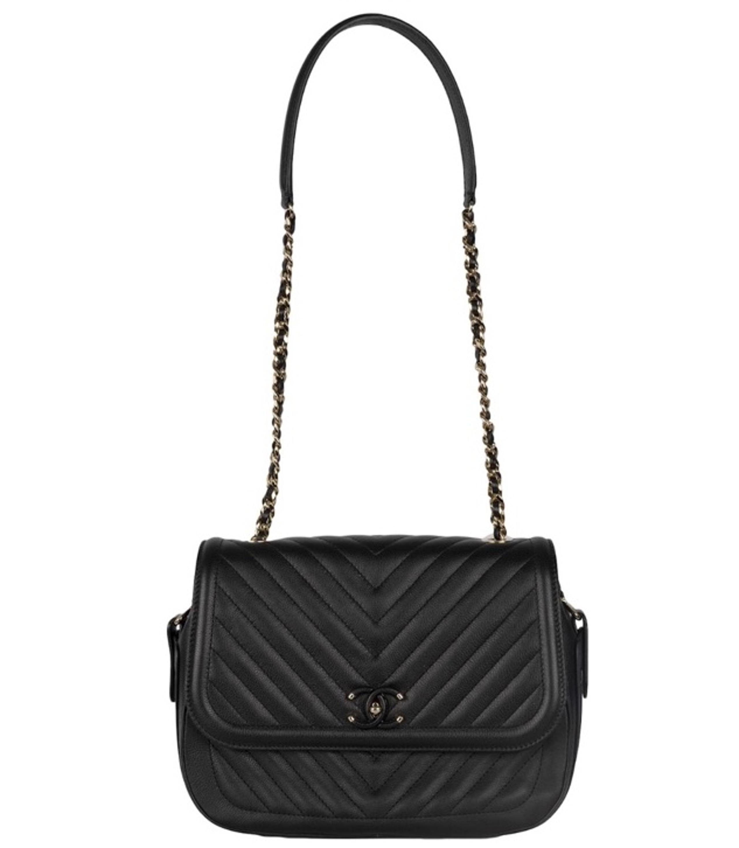Chanel Covered CC Chevron Shoulder Bag
