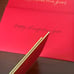 LOUIS VUITTON RED HARDBOUND CARD/ENVELOPE