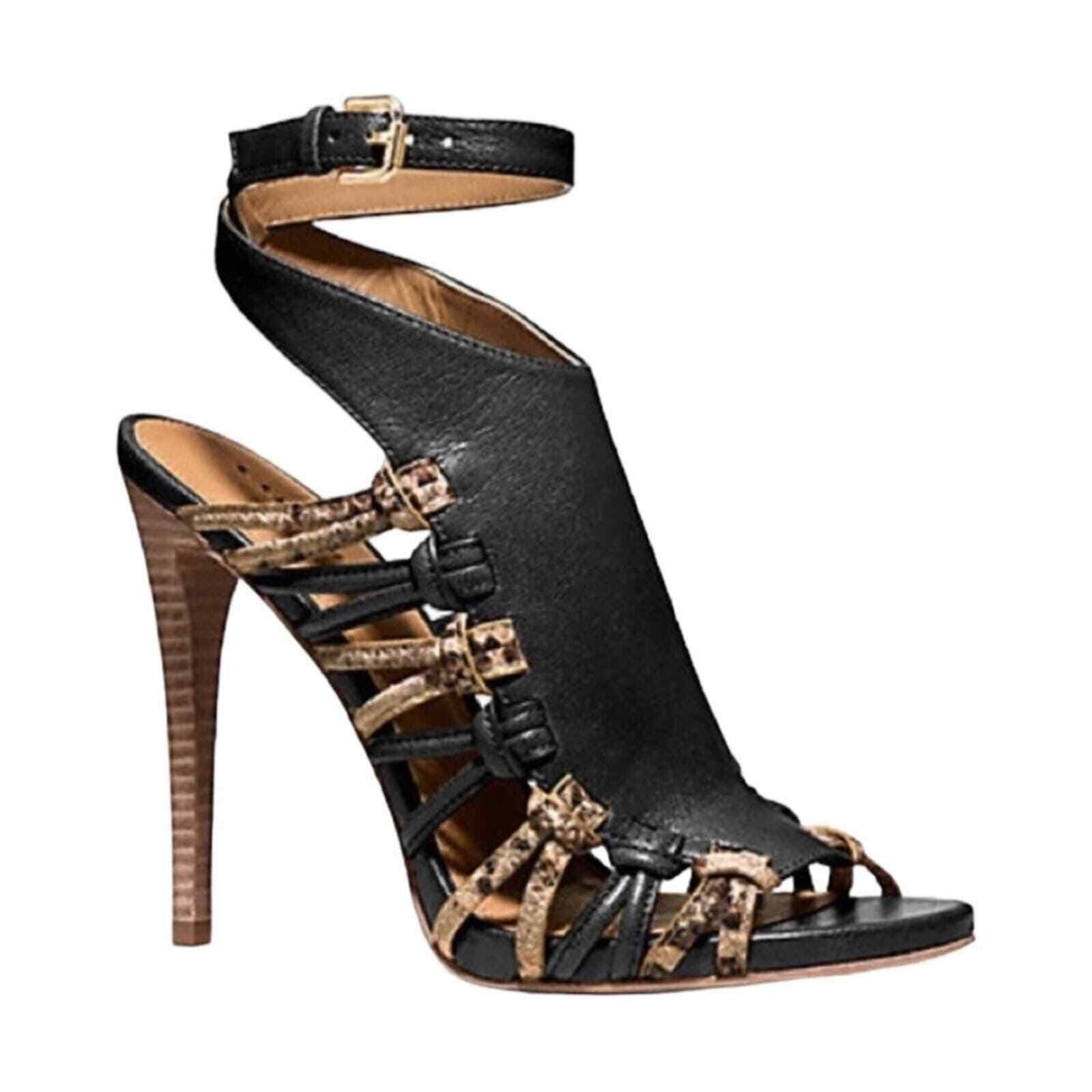 Coach Jody Mixed Texture Stiletto Heels Sandals Size 6.5