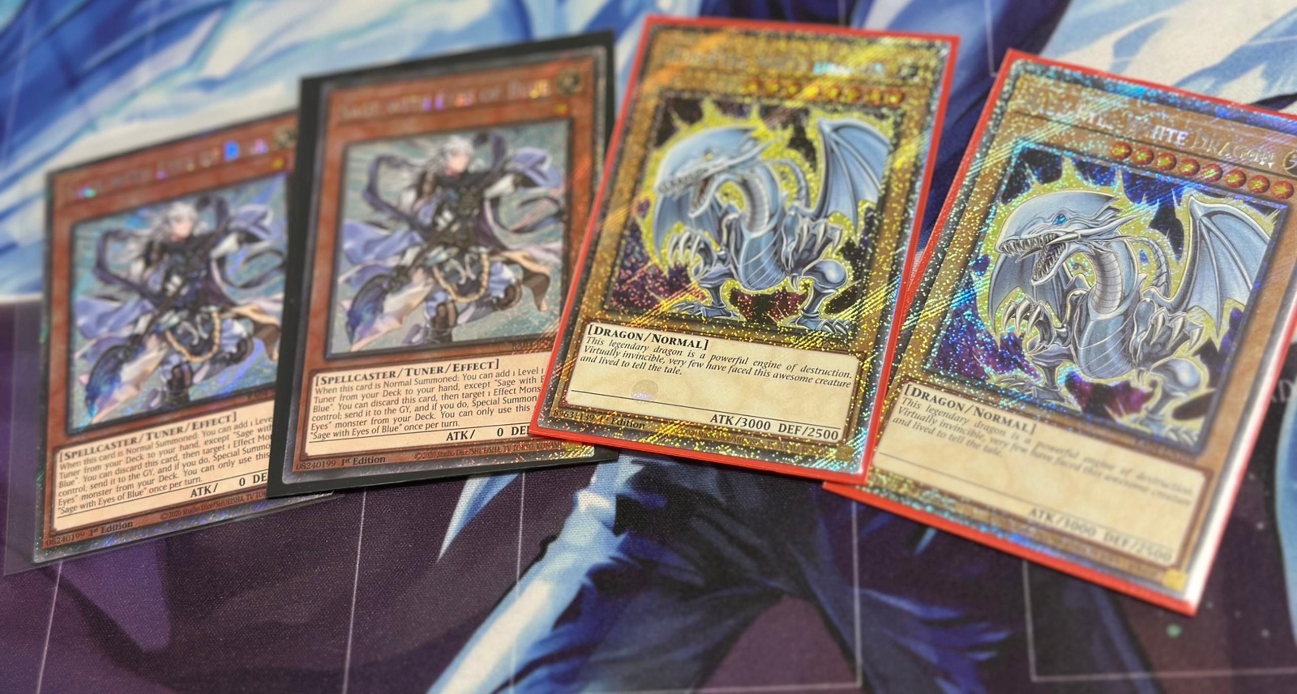Yugioh Platinum Blue eyes white dragon Lot of 4