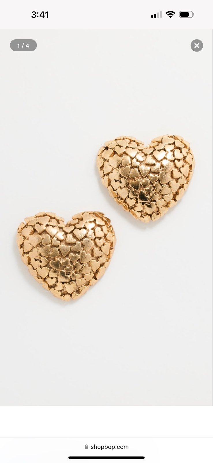 Oscar de la Renta Heart Cluster Earrings