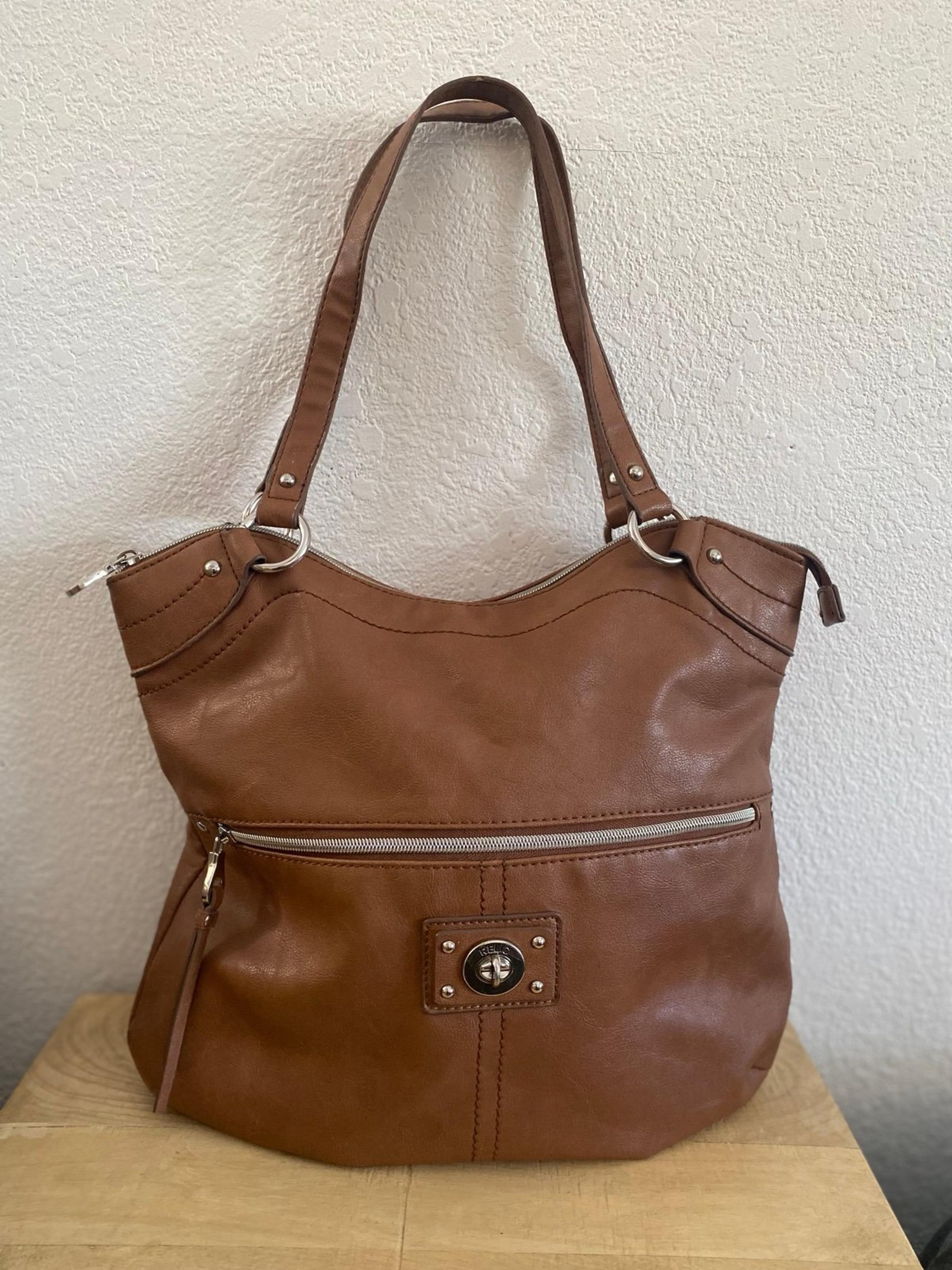 Brown Relic Double-handled Purse