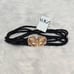 New Zara Gold Black Greek Roman Face Cord Belt