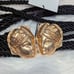 New Zara Gold Black Greek Roman Face Cord Belt