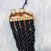 New Zara Gold Black Greek Roman Face Cord Belt