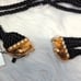 New Zara Gold Black Greek Roman Face Cord Belt