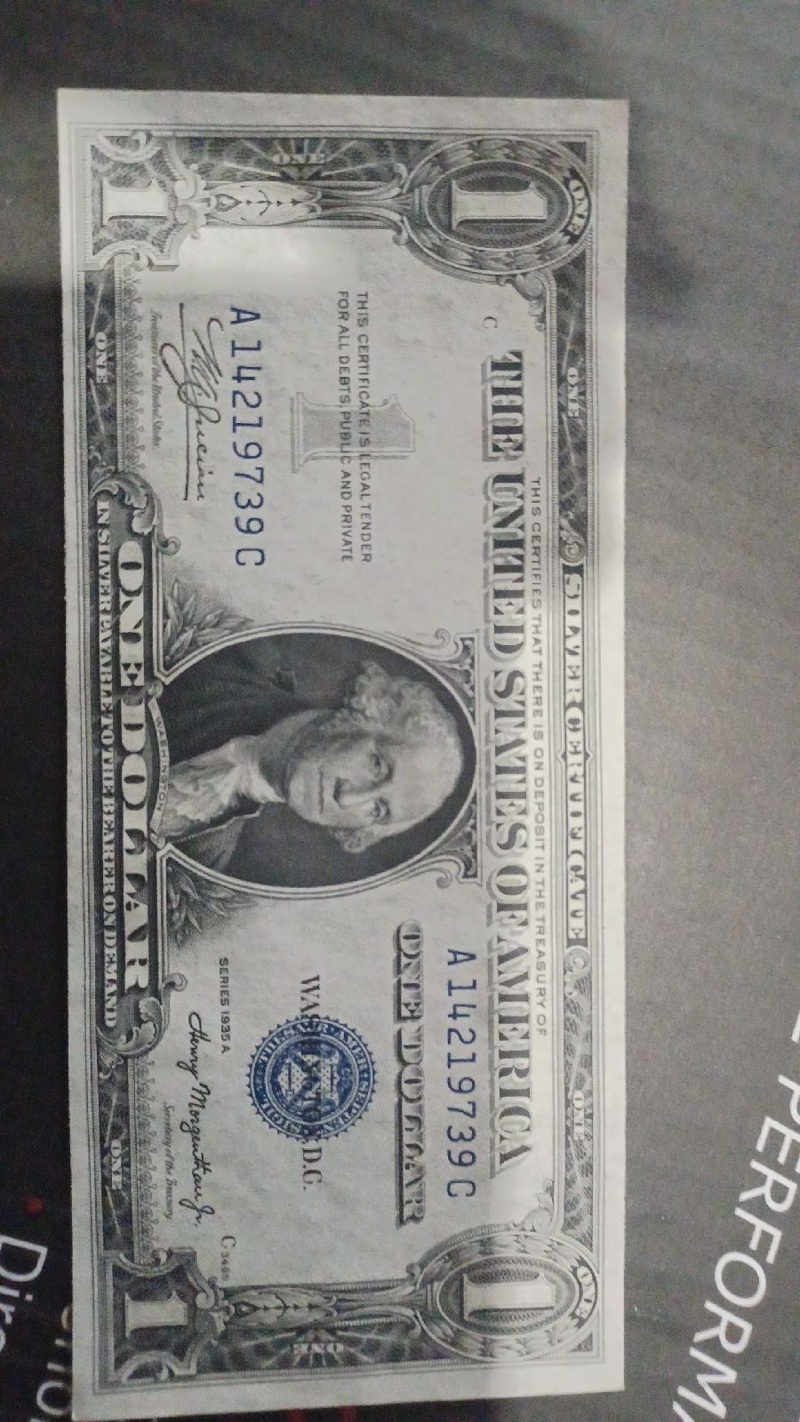 1 uncirculated gem 1935 a series note it is original a gem piece authentico